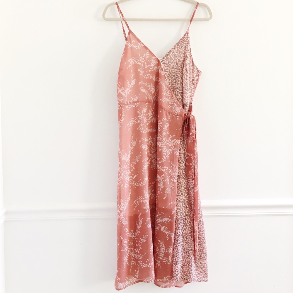 Paper Crane Bohme Floral Wrap Midi Dress